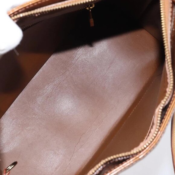 LOUIS VUITTON Monogram Vernis Houston Hand Bag Bronze - Picture 12 of 14